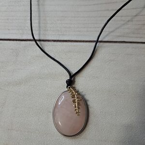 J. Jill Slide Adjustable Rose Quartz Pendant Necklace
